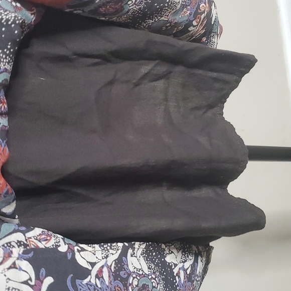 Free People Stealing Fire Floral Boho Henley Dress Size Medium - Picture 7 of 12